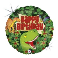 Palloncino Happy Birthday Dinosauro da 46 cm - Grabo