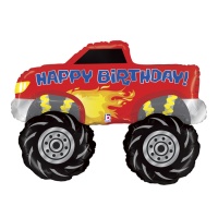 Palloncino Monster Truck Happy Birthday da 1,02 cm - Grabo