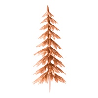 8,5 cm bronzo albero di pino natalizio cake toppers - Dekora - 72 pezzi.