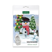 Stampo in silicone pupazzo di neve 8 x 5 cm - Katy Sue Mould