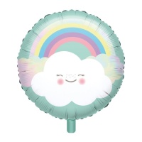 Palloncino rotondo Nuvole Arcobaleno da 43 cm - Anagram