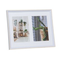 Cornice multifoto bianco naturale per 2 foto 10 x 15 cm - DCasa