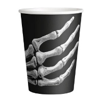 Bicchiere con mano scheletrica sinistra da 270 ml - 10 pezzi