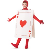 Costume da carta da poker Asso di cuori per bambini