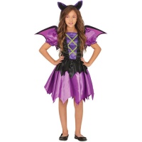 Costume da pipistrello con gonna e ali per bambina