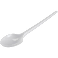 Cucchiai di plastica bianca da 16,5 cm - 100 pezzi