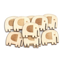 Mini sagome elefante di legno da 4 cm - 10 unità