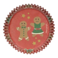 Capsule per cupcake famiglia Pan di Zenzero - Funcakes - 48 pz.