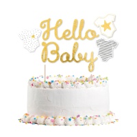 Topper per torta Hello Baby - 1 pezzo