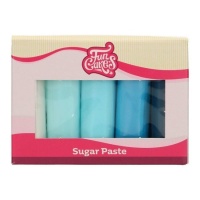 Set di fondant di 5 colori palette blu da 500 gr - FunCakes