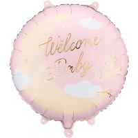 Palloncino a cuore Welcome Baby da 35 cm