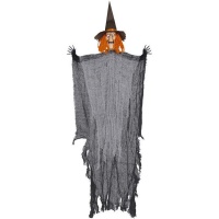 Figura strega con capelli arancioni - 1,20 m