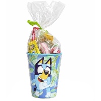 Bicchiere di Bluey con dolcetti