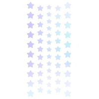 Adesivi iridescenti a forma di stella - 4 fogli