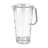 Brocca di plastica da 2 L con puntini e coperchio