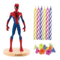 Set per torta con figure di Spiderman e candele - Dekora