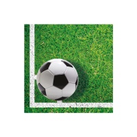 Tovaglioli Calcio corner pallone da 16,5 x 16,5 cm - 20 unità