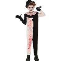 Costume da clown spaventoso insanguinato per bambino