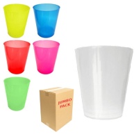 Bicchieri di plastica colorati larghi da 500 ml - 384 unità