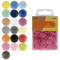 Bottoni a pressione colorati da 1,2 cm - Mediac - 30 paia
