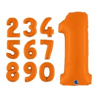 Pallone numero 71 cm arancione opaco - Grabo