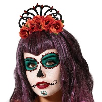 Diadema di Catrina con rose rosse