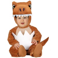 Costume da dinosauro marrone per neonati
