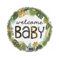Palloncino tondo Jungle Welcome Baby 46 cm - Grabo