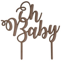 Topper in legno Oh Baby 21,5 x 21 cm - Artis decor