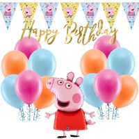 Confezione di decorazioni per feste di Peppa Pig - 32 pezzi