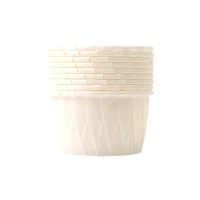 Mini capsule per cupcake ricci bianchi - Pastkolor - 100 unità