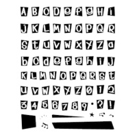 Timbri acrilici alfabeto negativo - Innspiro