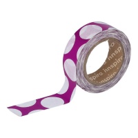 Washi tape rosa a pois - 10 m