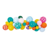 Ghirlanda di palloncini a pois multicolore - 36 unità