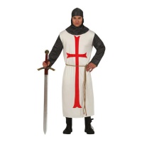 Costume cavaliere templare cristiano da uomo
