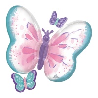 Pallone con farfalla e piccole farfalle 73 x 71 cm - Anagramma