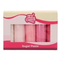 Set pasta di zucchero toni rosa da 500 g - FunCakes
