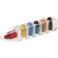 Pastelli a cera colorati con punta intercambiabile - 6 pezzi