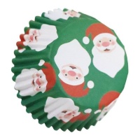 Pirottini cupcake Babbo Natale - interno in alluminio - PME - 30 unità