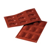 Stampo in silicone madeleine di cioccolato da 17,5 x 30 cm - Silikomart - 9 cavità