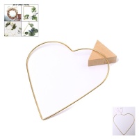 Cuore in metallo placcato oro da 20 cm - 1 pz.