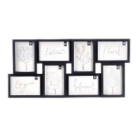 Cornice portafoto nera per 8 foto 10 x 15 cm