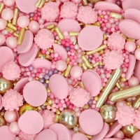 Sprinkles glamour rosa e oro 65g - FunCakes