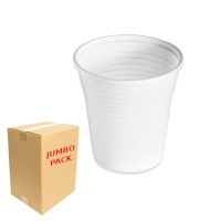 Bicchiere in plastica bianca da 160 ml - 1000 pz.