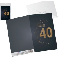 Cartolina di Compleanno Felici 40