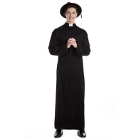 Costume da prete con cappello per adulto
