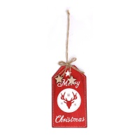 Decorazione in legno con messaggio Merry Christmas da 15 cm