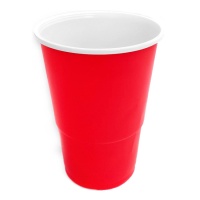 Bicchieri di plastica riutilizzabili rossi da 350 ml - Silvex - 10 unità