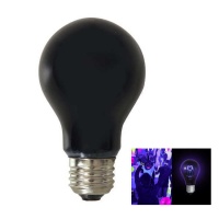 Lampadina nera luce neon