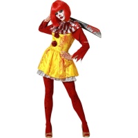 Costume da clown assassino insanguinato per donna